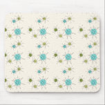 Iconic Atomic Starbursts Mousepad<br><div class="desc">This Iconic Atomic Starbursts Mousepad pattern features iconic atomic starbursts. That’s right! The old school, cream coloured background with gold speckles is the perfect backdrop for the vibrant turquoise, soothing celery, and kitschy pear green coloured circles. The spots of colour are sporadically placed in various sizes with overlaying black V...</div>
