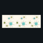 Iconic Atomic Starbursts Poster<br><div class="desc">This Iconic Atomic Starbursts Poster pattern features iconic atomic starbursts. That’s right! The old school, cream colored background with gold speckles is the perfect backdrop for the vibrant turquoise, soothing celery, and kitschy pear green colored circles. The spots of color are sporadically placed in various sizes with overlaying black V...</div>