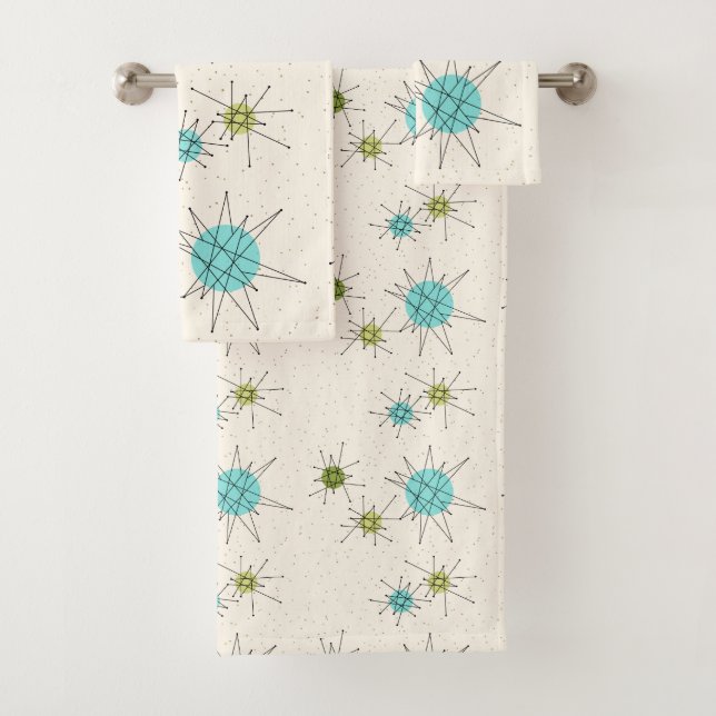 Iconic Atomic Starbursts Towel Set (Insitu)