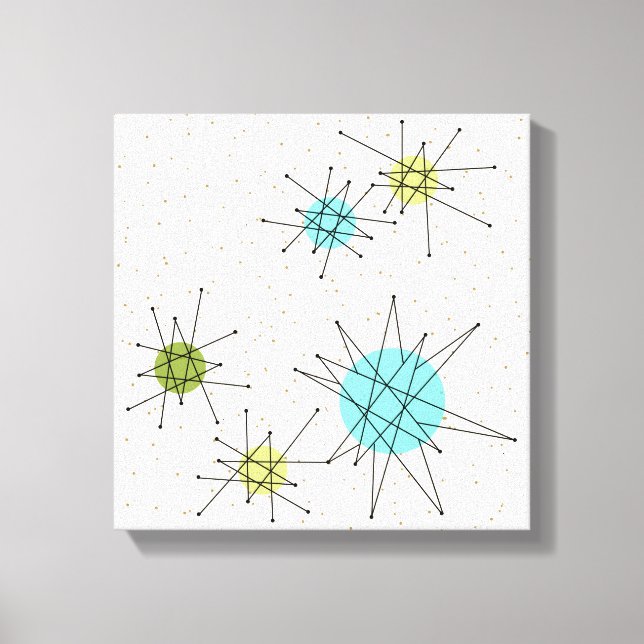 Iconic Atomic Starbursts Wrapped Canvas (Front)