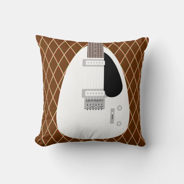 Iconic British Teardrop Electric guitar Throw Pillow (Front)