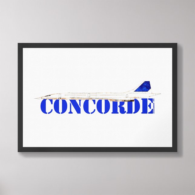 Iconic Concorde Jet with Bold Blue Typography Photo Print (Creator Uploaded)