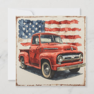 Iconic Flag Cruiser: Vintage  Glory Holiday Card