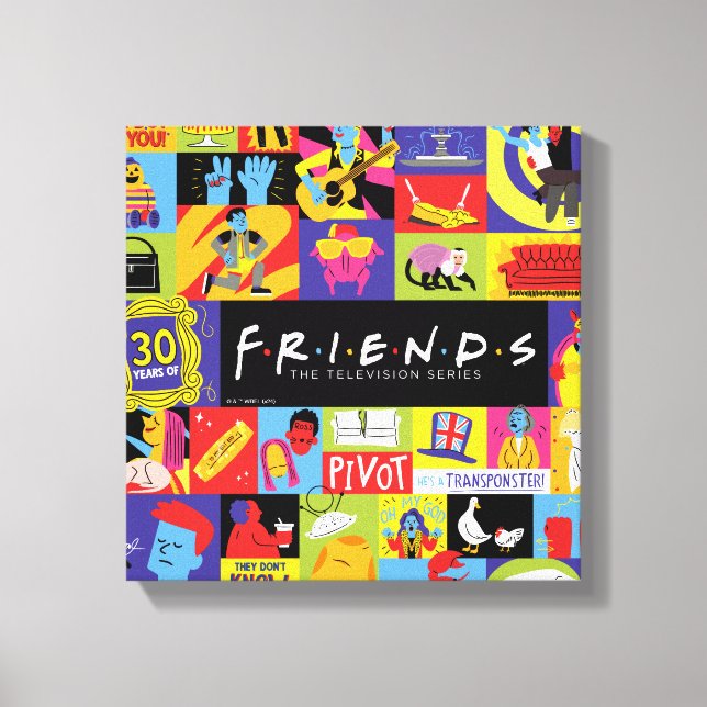 Iconic FRIENDS™ Pattern Canvas Print (Front)