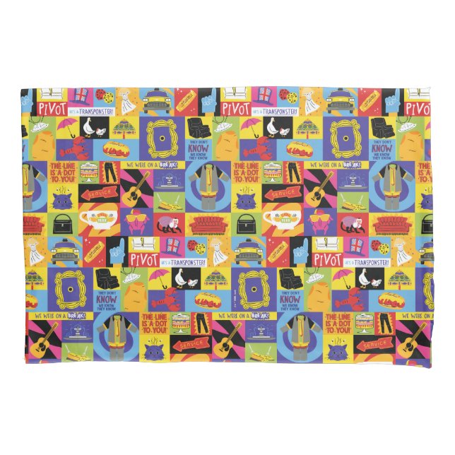 Iconic FRIENDS™ Pattern Pillowcase (Front)