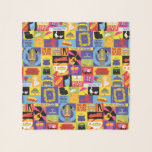 Iconic FRIENDS™ Pattern Scarf<br><div class="desc">Dive into the nostalgia of the 90s with this vibrant "Friends" TV Show Icons Pattern Graphic, perfect for any fan of the iconic sitcom. This delightful design features a colourful array of beloved symbols and quotes from the show, intricately arranged in a playful pattern.</div>