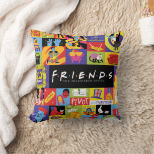 Iconic FRIENDS™ Pattern Throw Pillow
