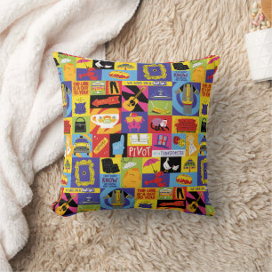 Iconic FRIENDS™ Pattern Throw Pillow