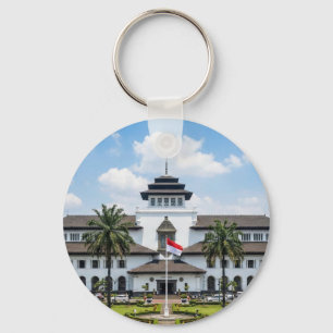 Iconic Gedung Sate Bandung Indonesia Keychain