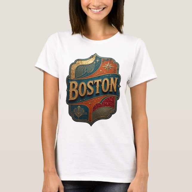 Iconic Gold BOSTON Tee (Front)
