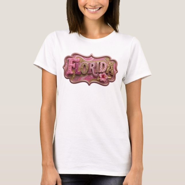 Iconic Gold FLORIDA Custom Tee (Front)