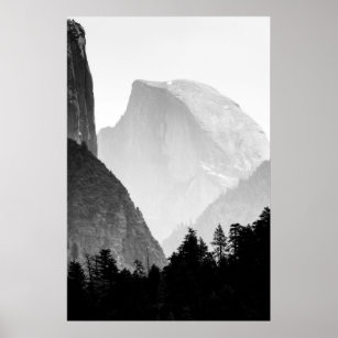 Iconic Half Dome Rock Face   Yosemite Valley Poster
