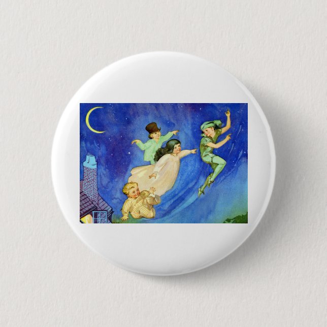 ICONIC IMAGE FROM PETER PAN 2 INCH ROUND BUTTON (Front)