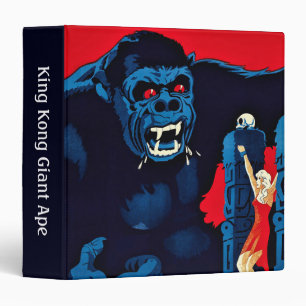 Iconic King Kong Giant Ape Monster Movie Print Binder