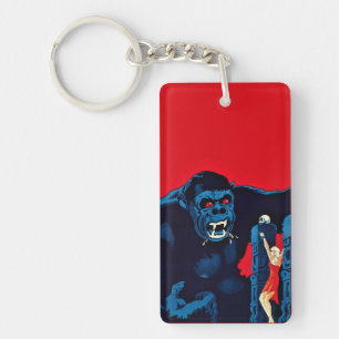 Iconic King Kong Giant Ape Monster Movie Print Keychain