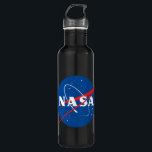 Iconic NASA Astro Black 24 oz 710 Ml Water Bottle<br><div class="desc">IMPORTANT NOTICE: NASA Insignia and identifiers provided and used with permission of NASA.</div>