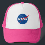 Iconic NASA Baseball Hat (White/Celestial Pink)<br><div class="desc">IMPORTANT NOTICE: NASA Insignia and identifiers provided and used with permission of NASA.</div>