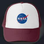 Iconic NASA Baseball Hat (White/Mars Red)<br><div class="desc">IMPORTANT NOTICE: NASA Insignia and identifiers provided and used with permission of NASA.</div>
