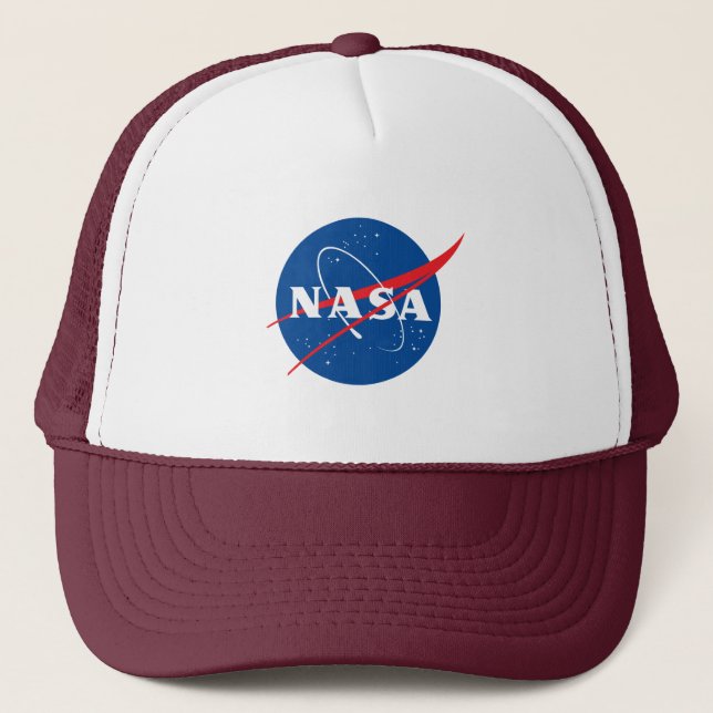 Iconic NASA Baseball Hat (White/Mars Red) (Front)