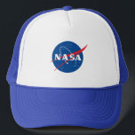 Iconic NASA Baseball Hat (White/Neptune Blue)<br><div class="desc">IMPORTANT NOTICE: NASA Insignia and identifiers provided and used with permission of NASA.</div>