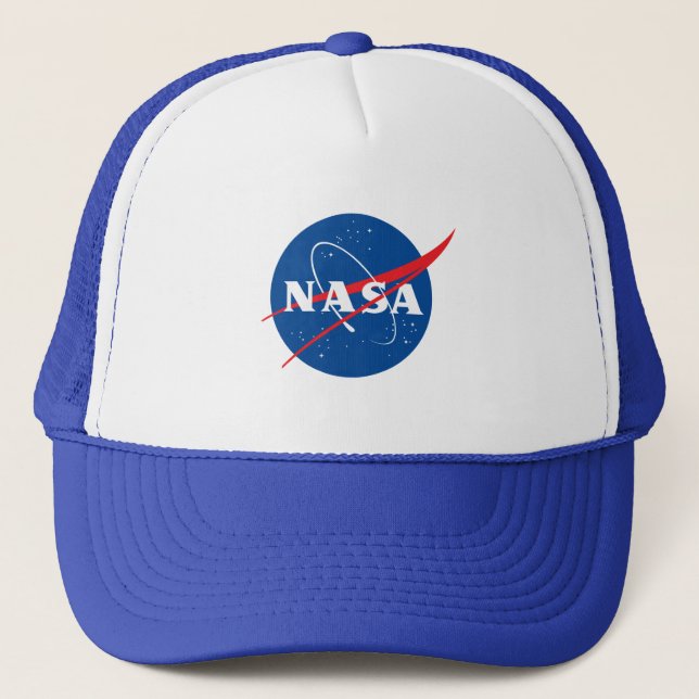 Iconic NASA Baseball Hat (White/Neptune Blue) (Front)