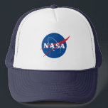 Iconic NASA Baseball Hat (White/Night Sky Blue)<br><div class="desc">IMPORTANT NOTICE: NASA Insignia and identifiers provided and used with permission of NASA.</div>