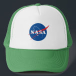 Iconic NASA Baseball Hat (White/Vernal Green)<br><div class="desc">IMPORTANT NOTICE: NASA Insignia and identifiers provided and used with permission of NASA.</div>