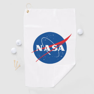 Iconic NASA Brass Ring Golf Towel (Rocket White)