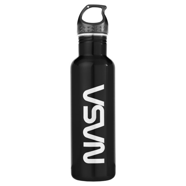 Iconic NASA Circa Astro Black 24 oz 710 Ml Water Bottle (Front)