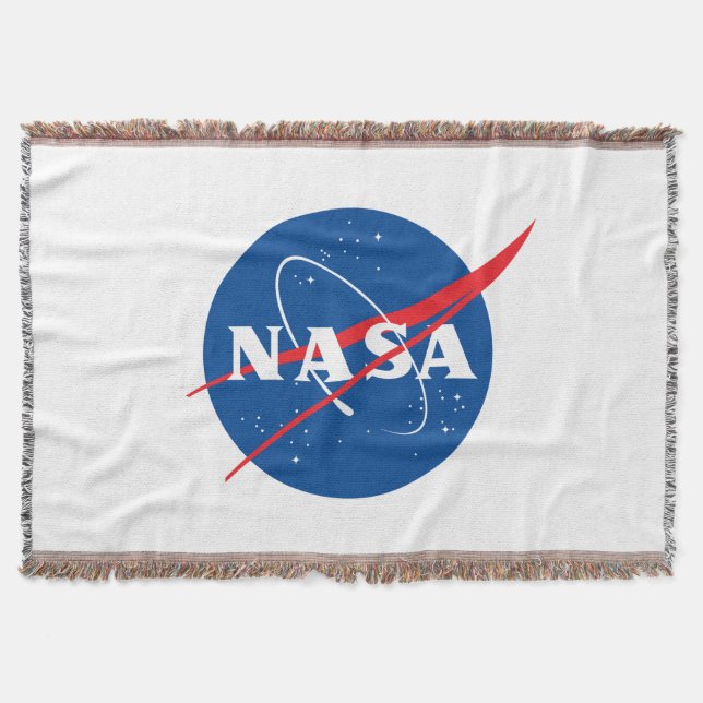 Iconic NASA Classic Cotton Blend Throw Blanket (Front)