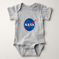 Iconic NASA Cotton Baby Bodysuit (Moon Grey)
