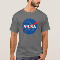 Iconic NASA Heavy Cotton T-Shirt (Dark Side Grey)