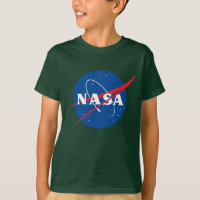 Iconic NASA Kids’ Aurora Green T-Shirt (XS–XL)