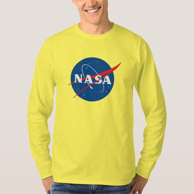 Iconic NASA Long Sleeve T-Shirt (Sun Yellow) (Front)