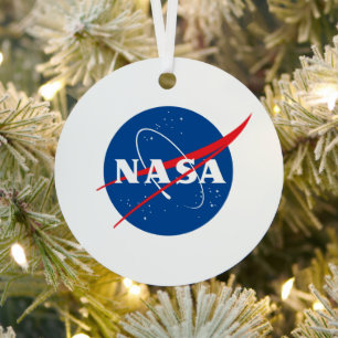 Iconic NASA Metal Holiday Ornament (Circle)