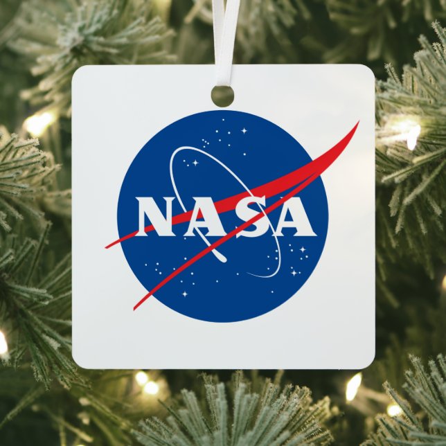 Iconic NASA Metal Holiday Ornament (Square) (Insitu)