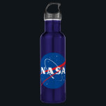 Iconic NASA Night Sky Blue 24 oz 710 Ml Water Bottle<br><div class="desc">IMPORTANT NOTICE:  NASA Insignia and identifiers provided and used with permission of NASA.</div>