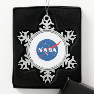 Iconic NASA Pewter Holiday Ornament (Snowflake)