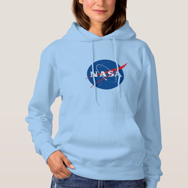 Iconic NASA Women’s Hoodie (Uranus Blue) (Front)