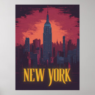 Iconic New York Cityscape – Nighttime Skyline Poster