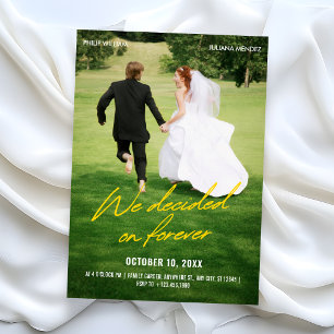 Iconic photo wedding invitation