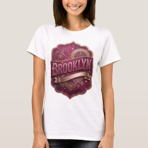 Iconic Pink BROOKLYN Graphic Tee