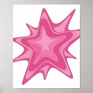 Iconic Pink PINK STAR Statement Design Poster