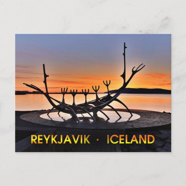 Iconic Sculpture of Reykjavík, Iceland Postcard (Front)