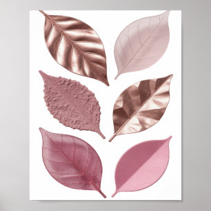 Iconic Silver LEAFY FASHION Quote Design Poster