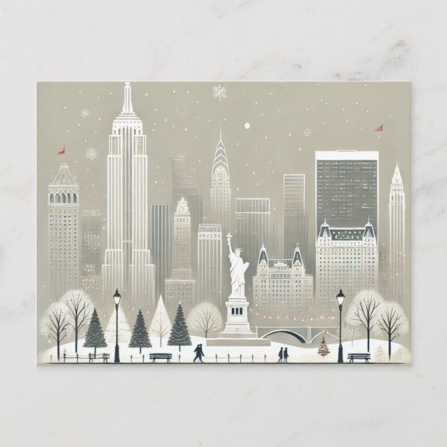 Iconic Statue of Liberty & NYC Skyline Holiday  (Front)