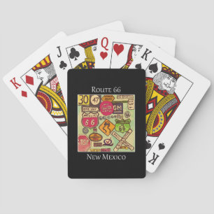 Iconic street signs Route 66 Playing Cards