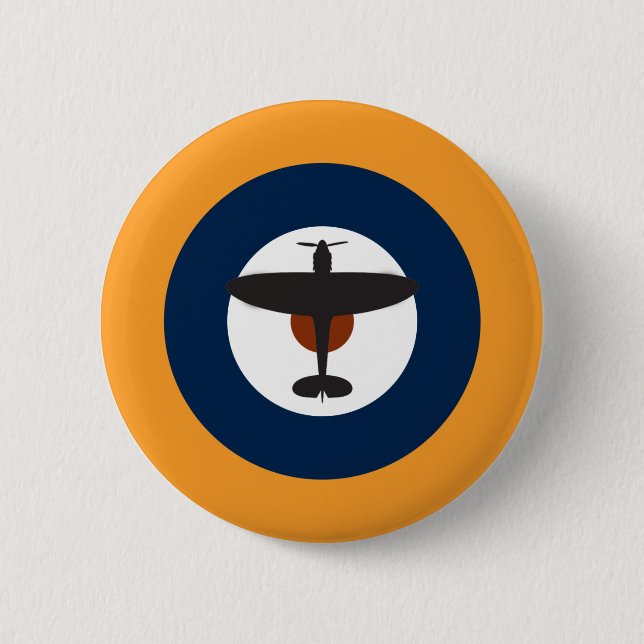 Iconic Supermarine Spitfire 2 Inch Round Button (Front)