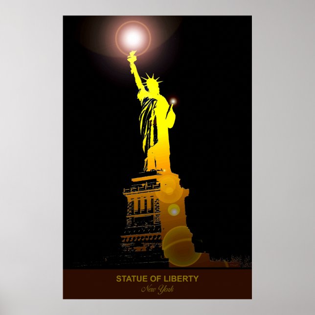 Iconic Symbol: Statue of Liberty Travel Poster (Front)