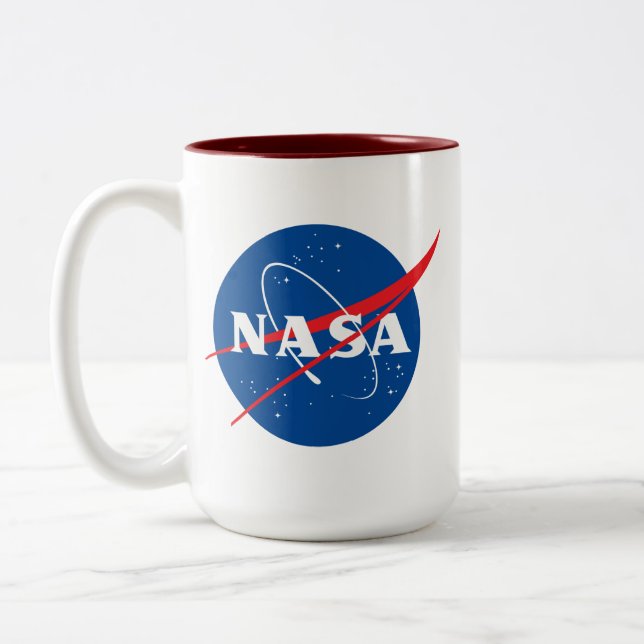 Iconique NASA Mars Red Trim Ceramic Bistro Mug (Gauche)